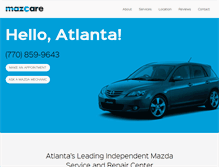 Tablet Screenshot of mazcare.com